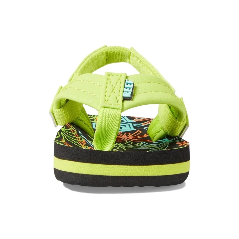 Reef Little Ahi CJ2088 Flip Flop Toddler US 5 Neon Palm Slip On Sandals JOBB2077